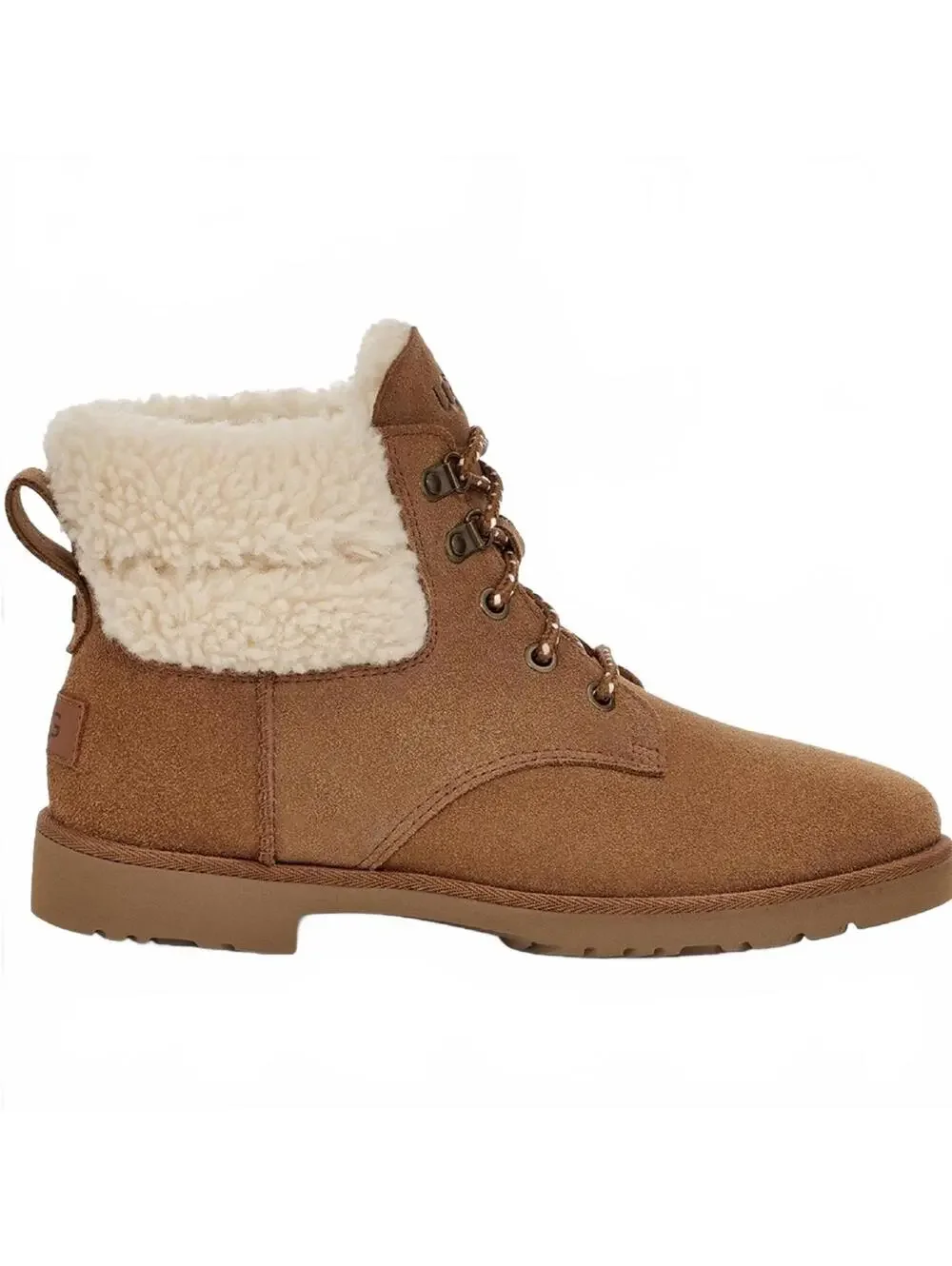 UGG Romely Heritage Lace Up Boot Leather Chestnut Womens 6 US / 37 EU NEW